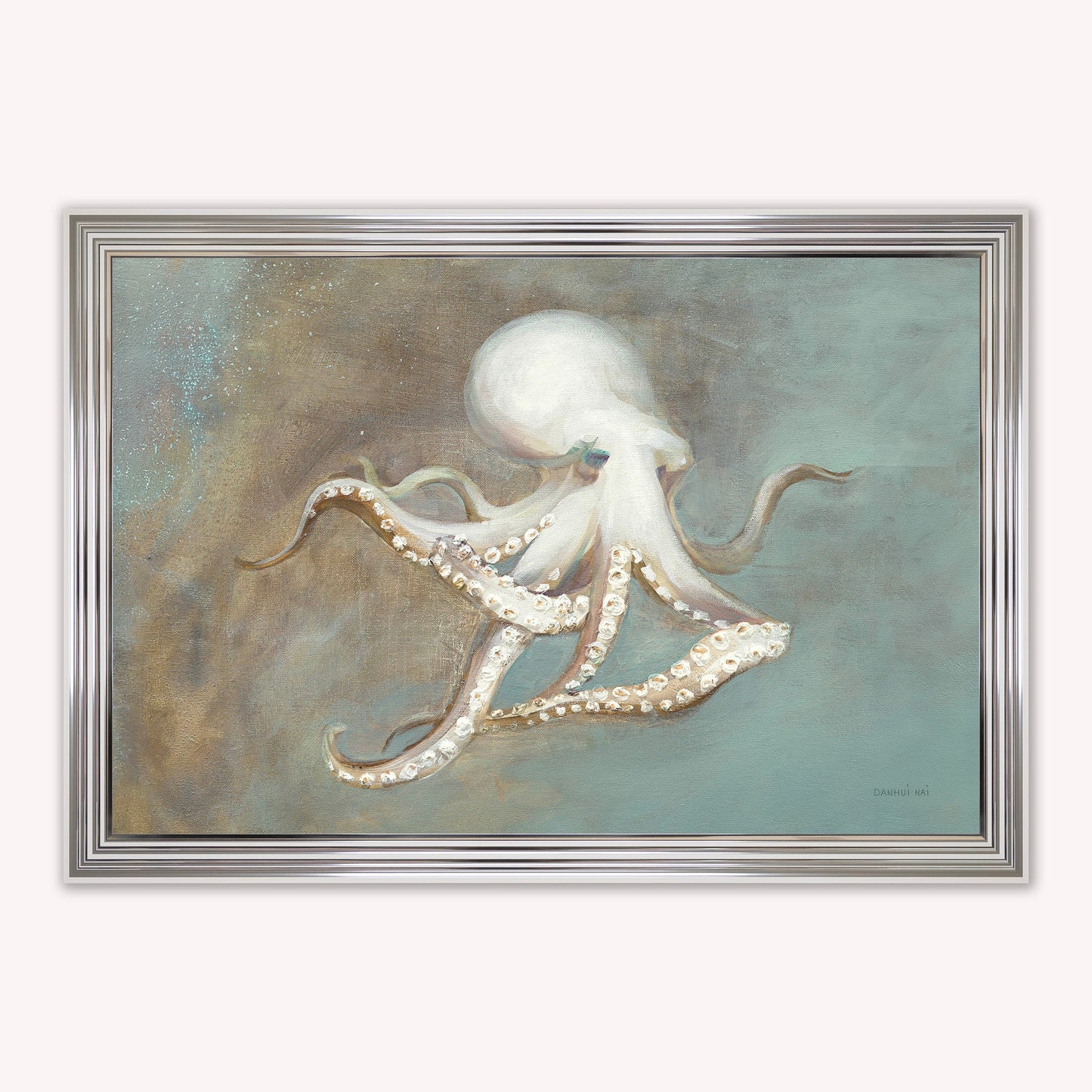 Luxury Velvet Art Print - Muted Octopus Framed Wall Art