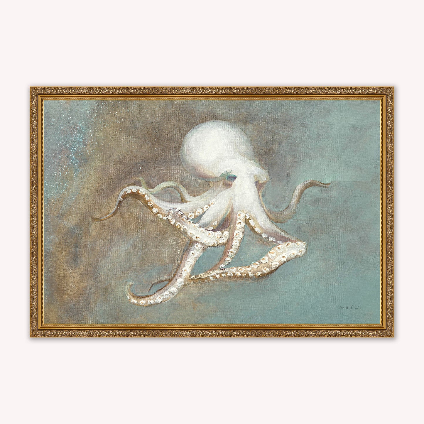 Luxury Velvet Art Print - Muted Octopus Framed Wall Art