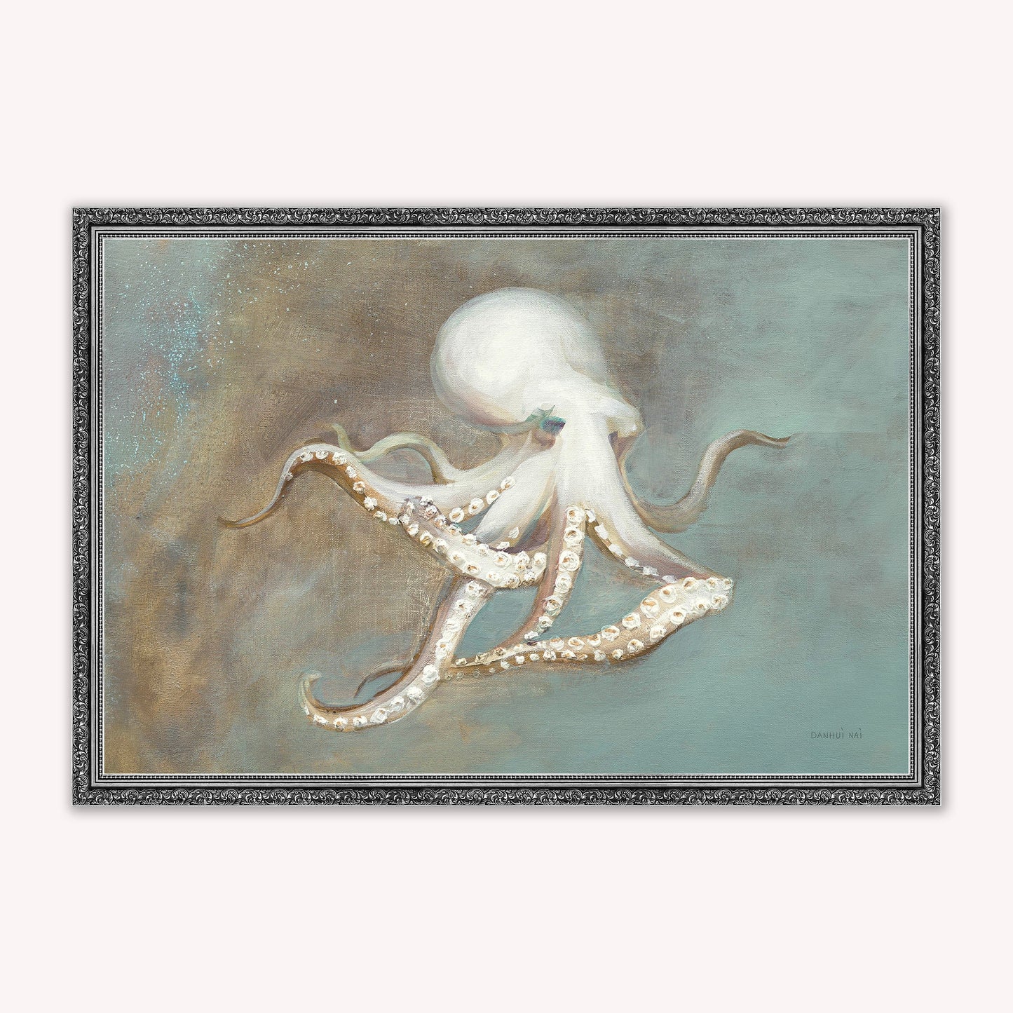 Luxury Velvet Art Print - Muted Octopus Framed Wall Art