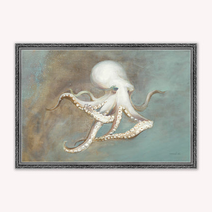 Luxury Velvet Art Print - Muted Octopus Framed Wall Art