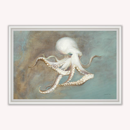 Luxury Velvet Art Print - Muted Octopus Framed Wall Art