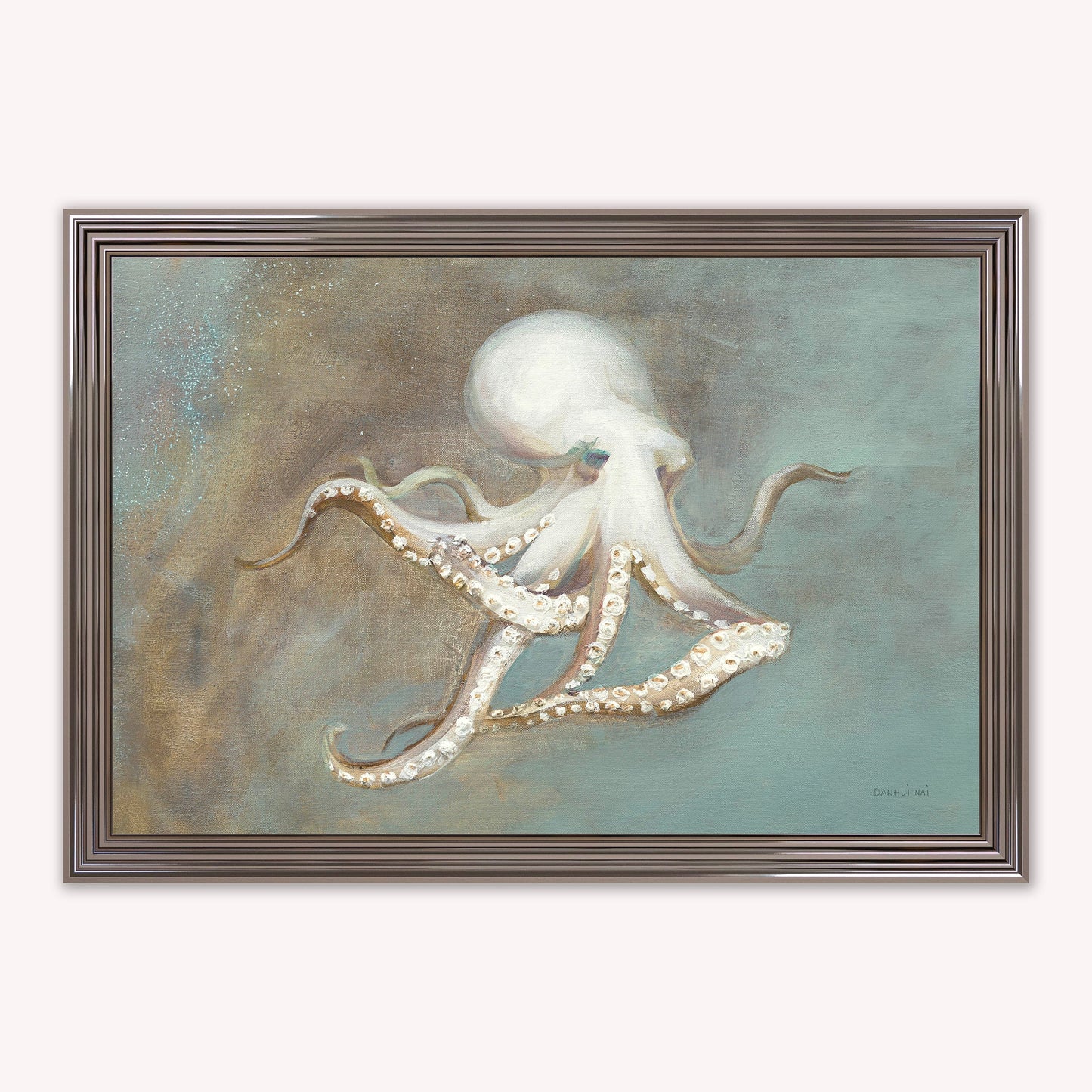 Luxury Velvet Art Print - Muted Octopus Framed Wall Art