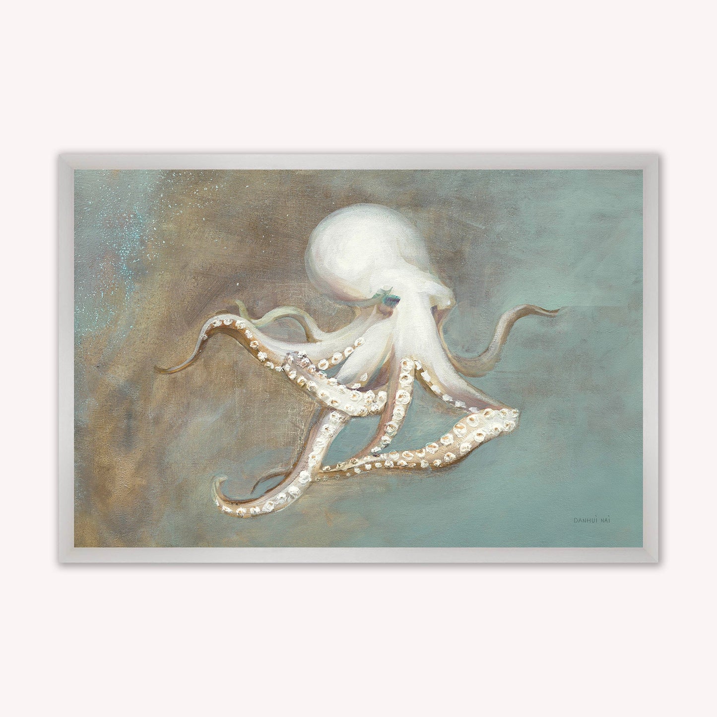 Luxury Velvet Art Print - Muted Octopus Framed Wall Art