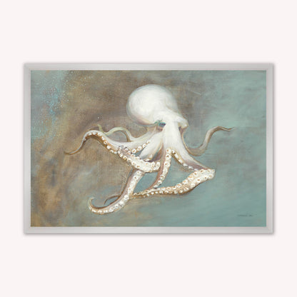 Luxury Velvet Art Print - Muted Octopus Framed Wall Art