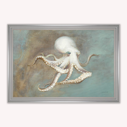 Luxury Velvet Art Print - Muted Octopus Framed Wall Art