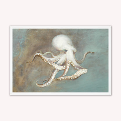 Luxury Velvet Art Print - Muted Octopus Framed Wall Art