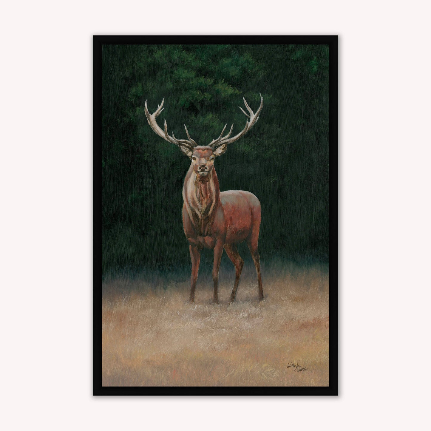 Luxury Velvet Art Print - Wellington Stag Framed Wall Art