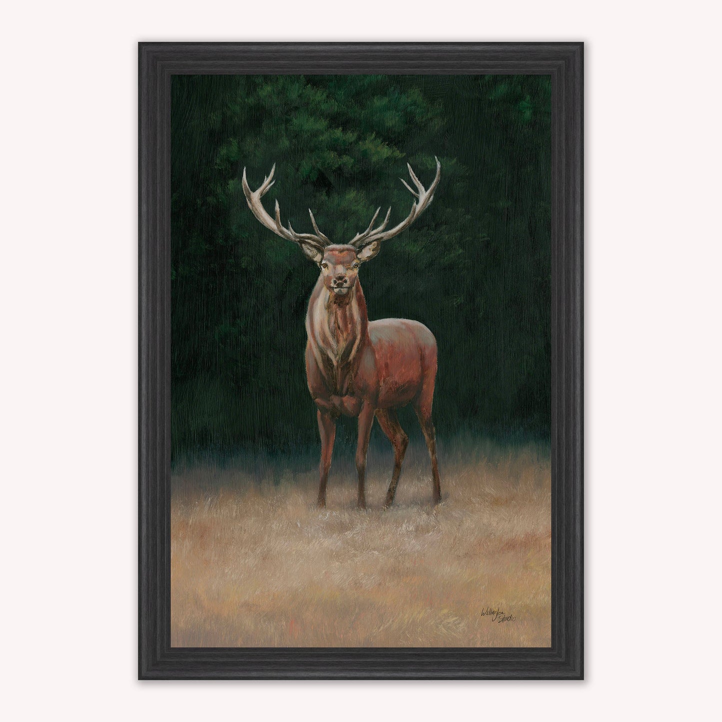 Luxury Velvet Art Print - Wellington Stag Framed Wall Art