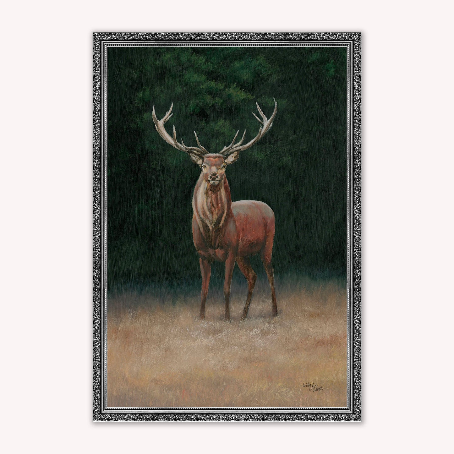 Luxury Velvet Art Print - Wellington Stag Framed Wall Art