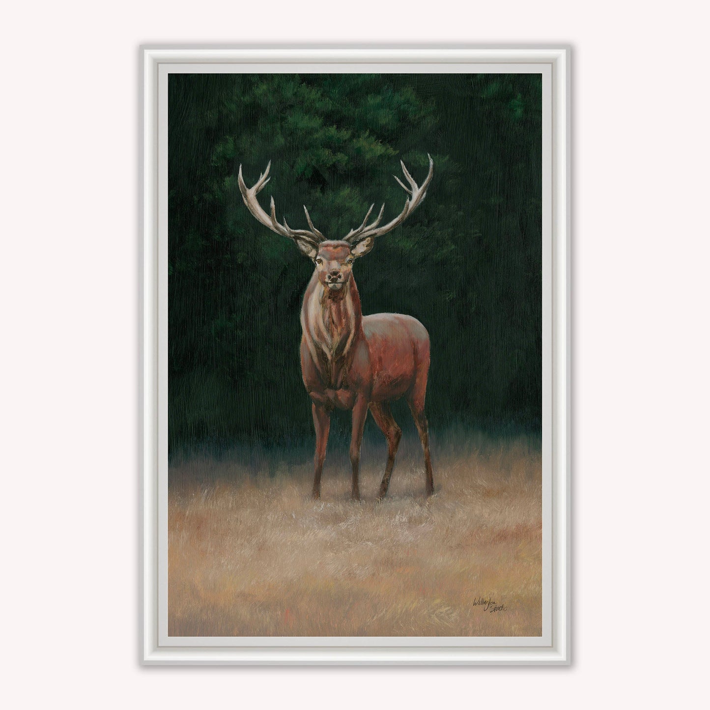 Luxury Velvet Art Print - Wellington Stag Framed Wall Art