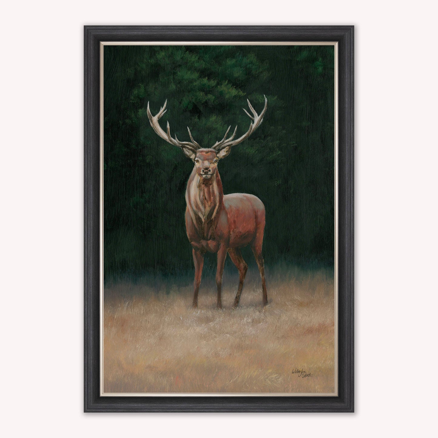 Luxury Velvet Art Print - Wellington Stag Framed Wall Art
