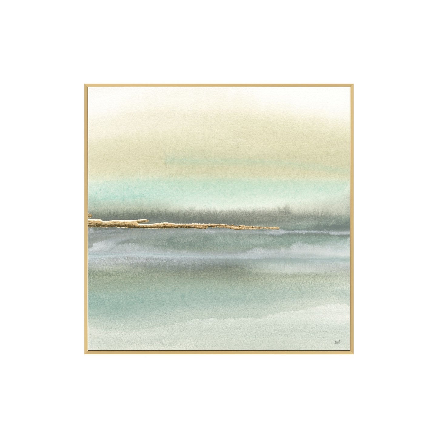Gold Earth 2 Framed Canvas Art