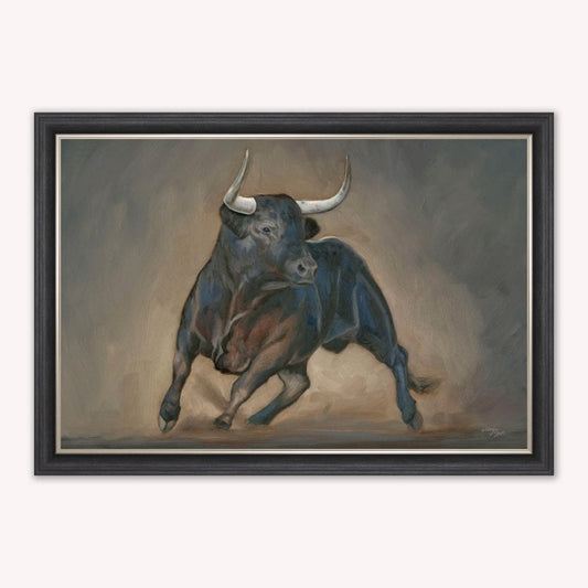 Luxury Velvet Art Print - Wellington Bull Framed Wall Art