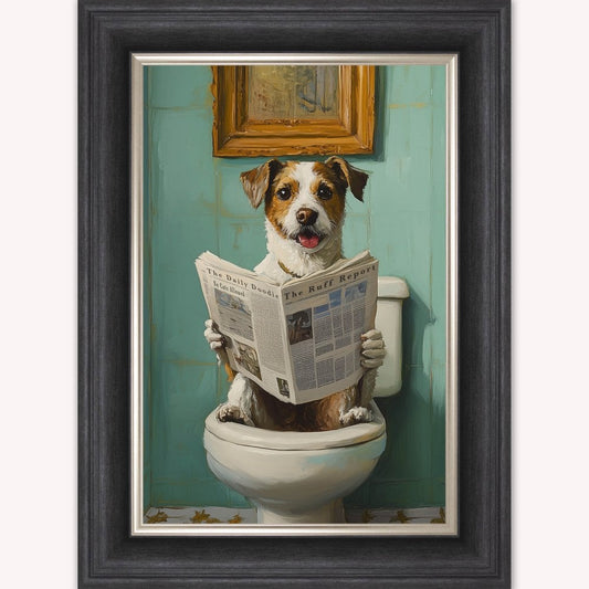 Dog on the Bog - Jack Russell Framed Wall Art