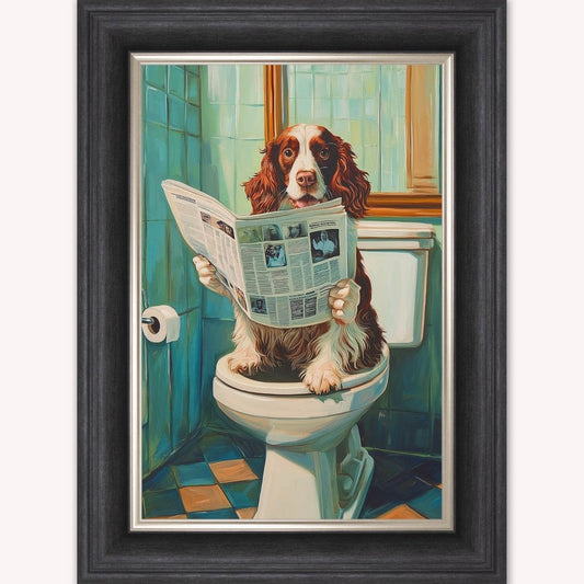 Dog on the Bog - Springer Spaniel Framed Wall Art