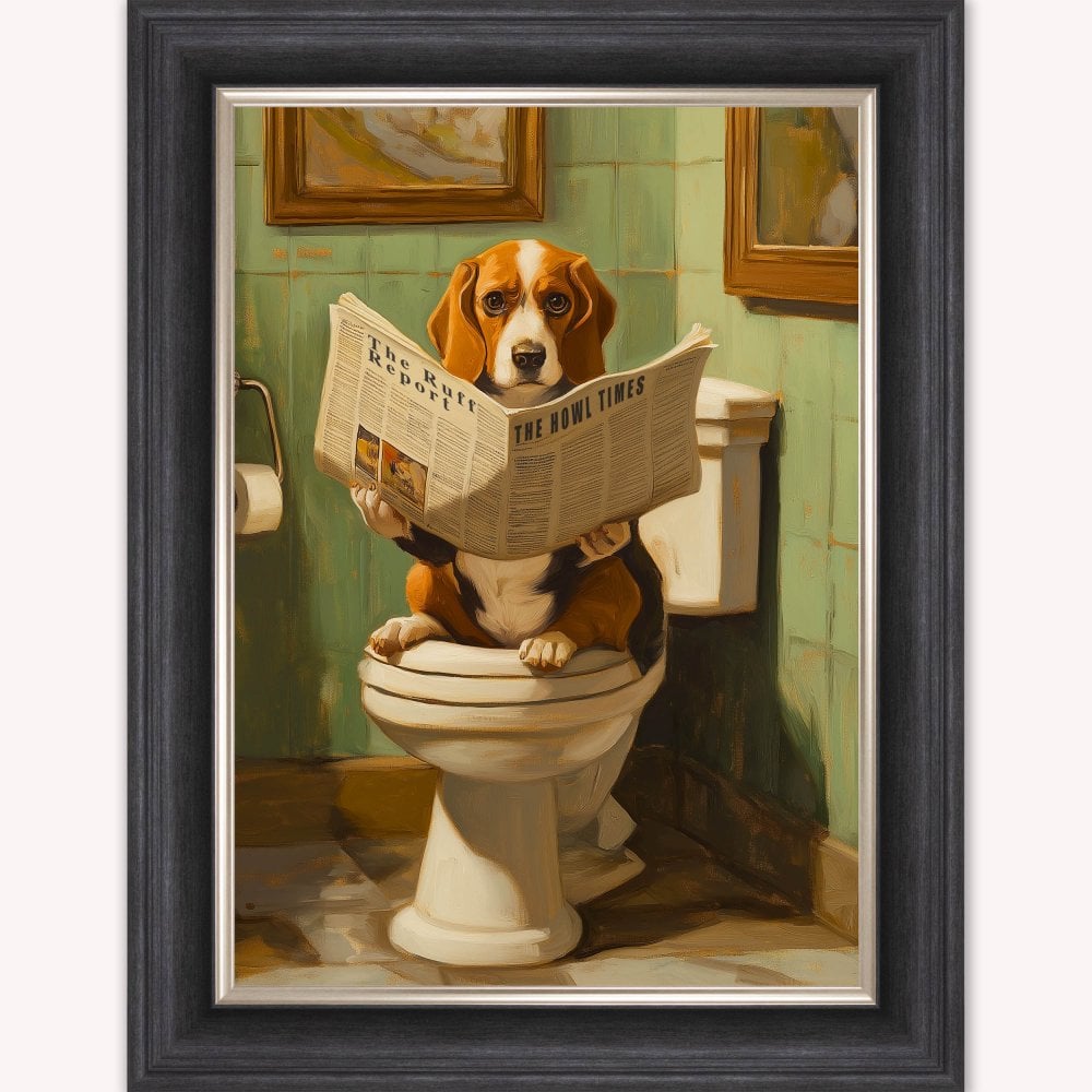 Dog on the Bog - Beagle Framed Wall Art
