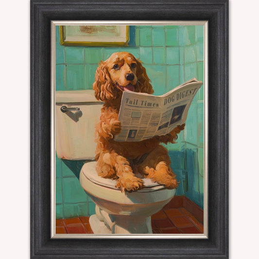 Dog on the Bog - Cocker Spaniel Framed Wall Art