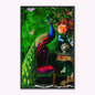 Stately Peacock Velvet Canvas