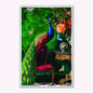 Stately Peacock Velvet Canvas