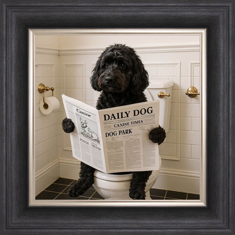 Dog on the Bog - Cockapoo Framed Wall Art