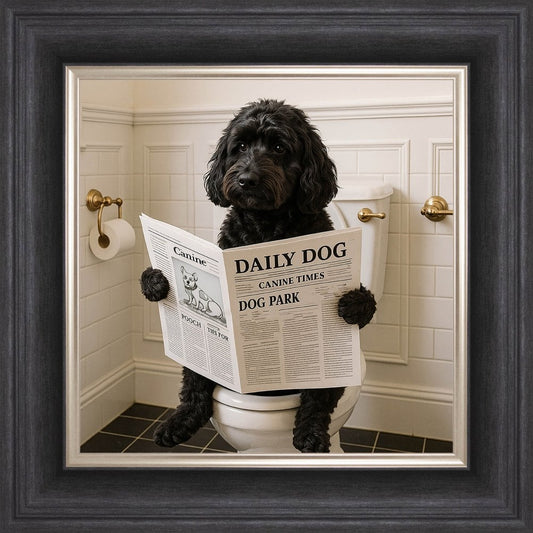 Dog on the Bog - Cockapoo Framed Wall Art