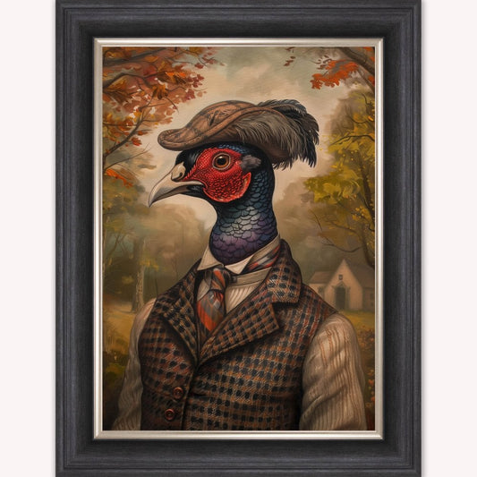 Gentrified Country Pheasant Framed Wall Art