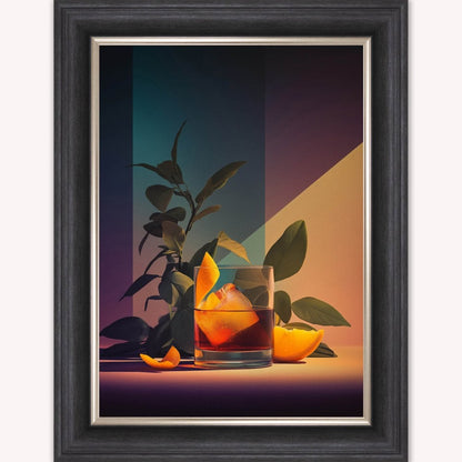 Moody Negroni Cocktail Framed Wall Art