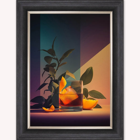 Moody Negroni Cocktail Framed Wall Art