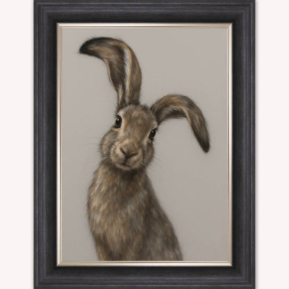 Curious Hare 2 Framed Wall Art