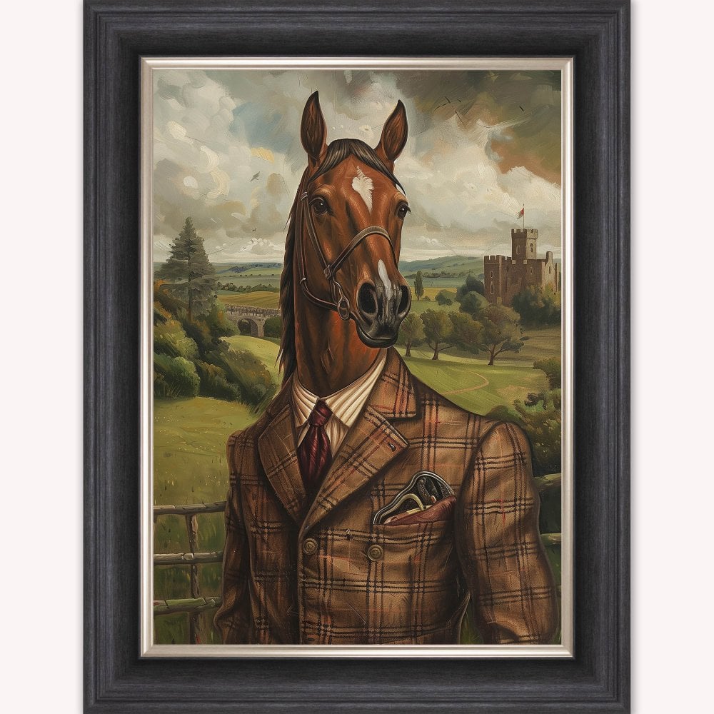 Gentrified Country Horse Framed Wall Art