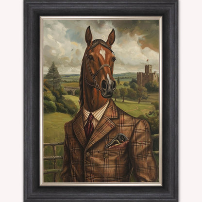 Gentrified Country Horse Framed Wall Art