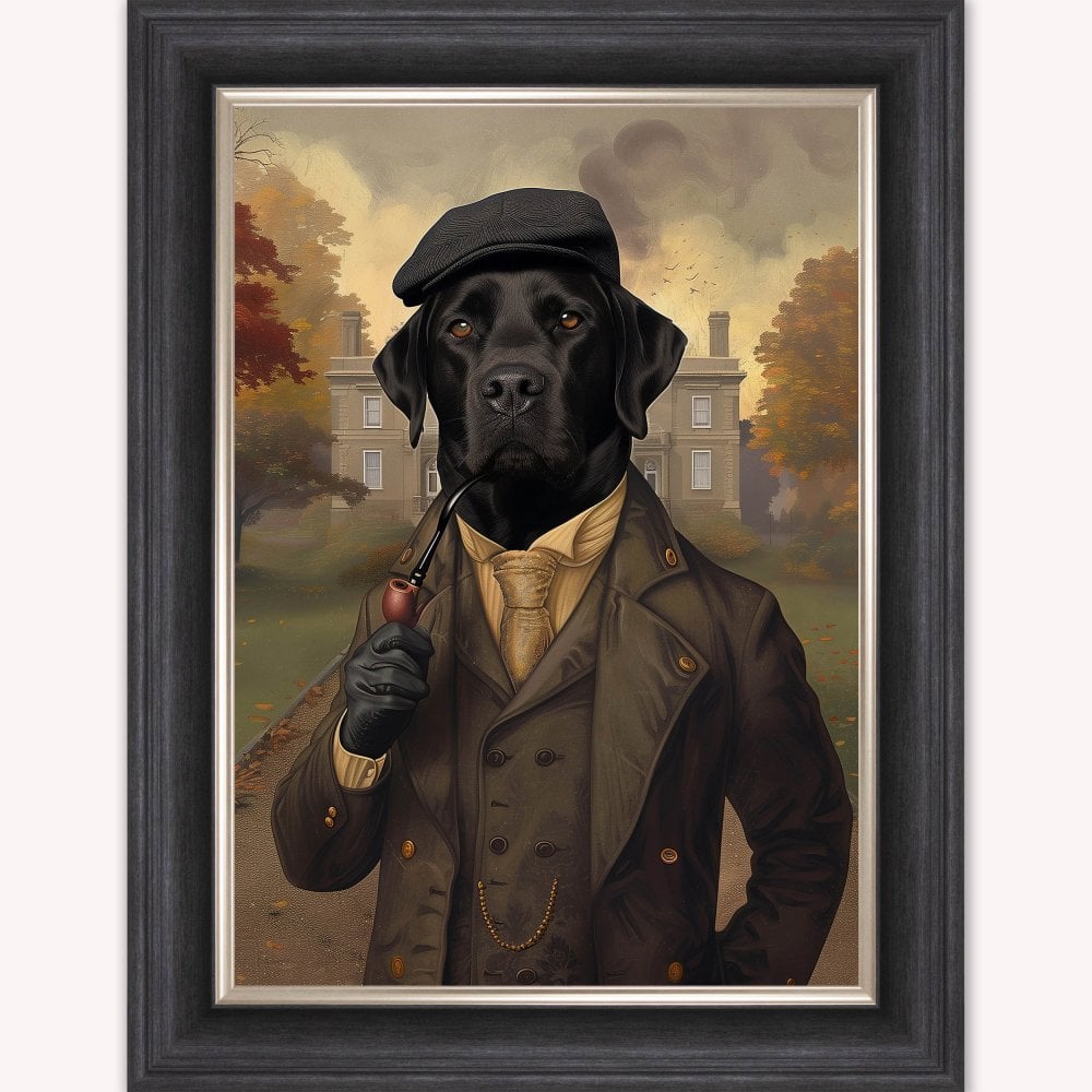 Gentrified Country Labrador Framed Wall Art