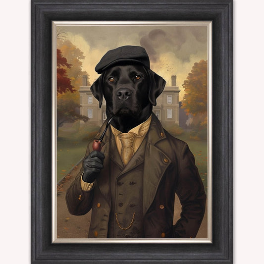 Gentrified Country Labrador Framed Wall Art