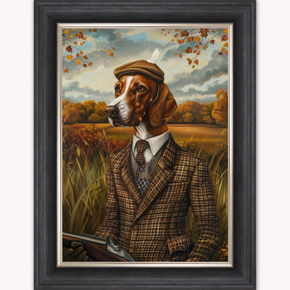 Gentrified Country Pointer Framed Wall Art