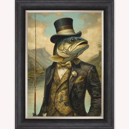 Gentrified Country Trout Framed Wall Art