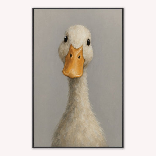Curious Duck Colour Velvet Canvas Art