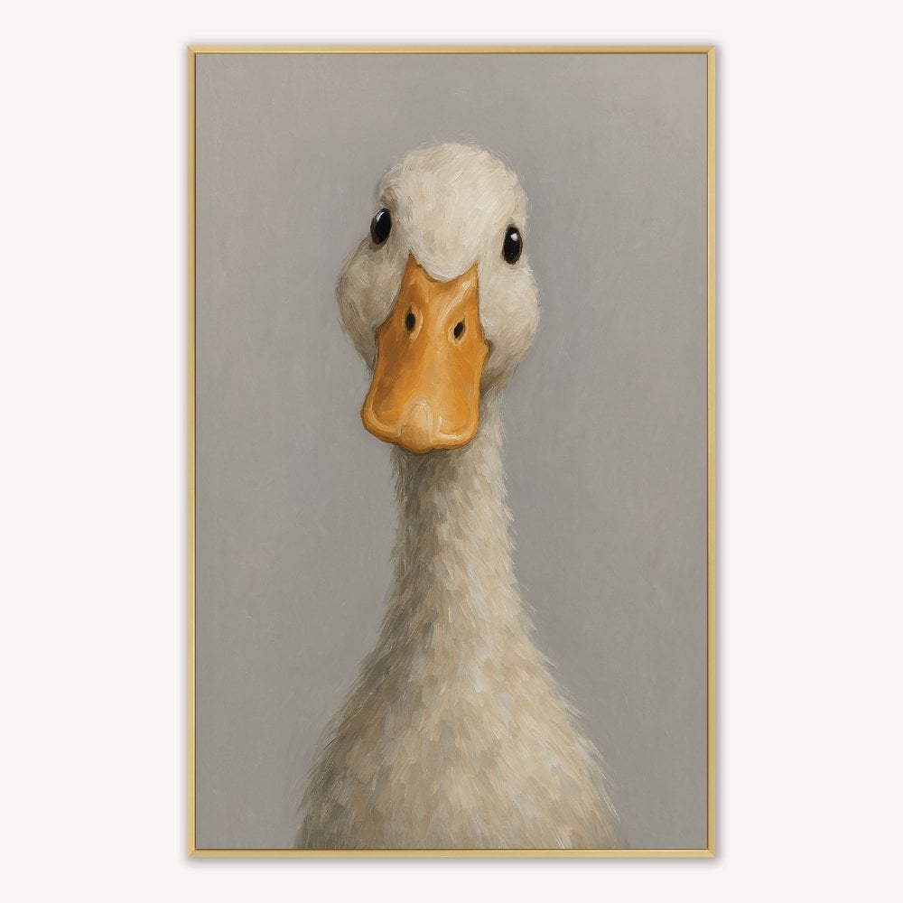 Curious Duck Colour Velvet Canvas Art