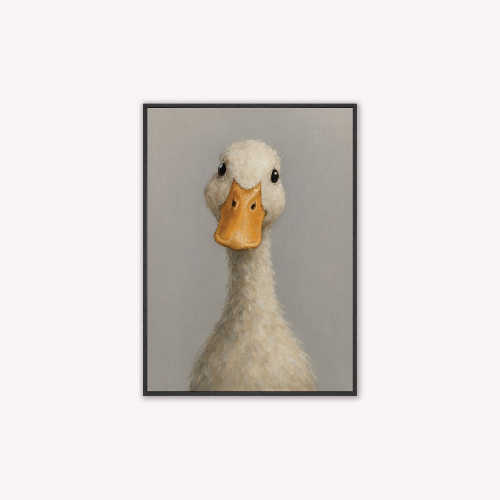 Curious Duck Colour Velvet Canvas Art