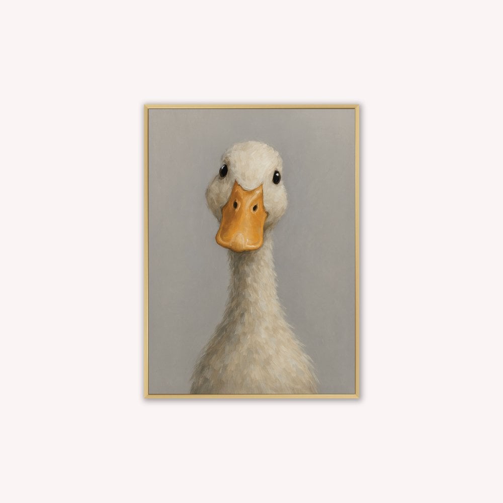 Curious Duck Colour Velvet Canvas Art