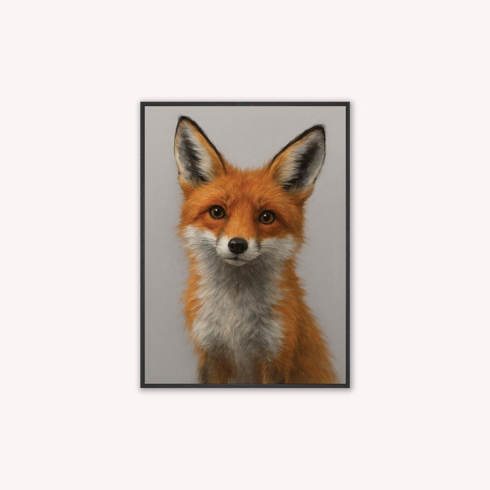 Curious Fox 1 Velvet Canvas Art