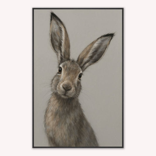 Curious Hare 1 Velvet Canvas Art