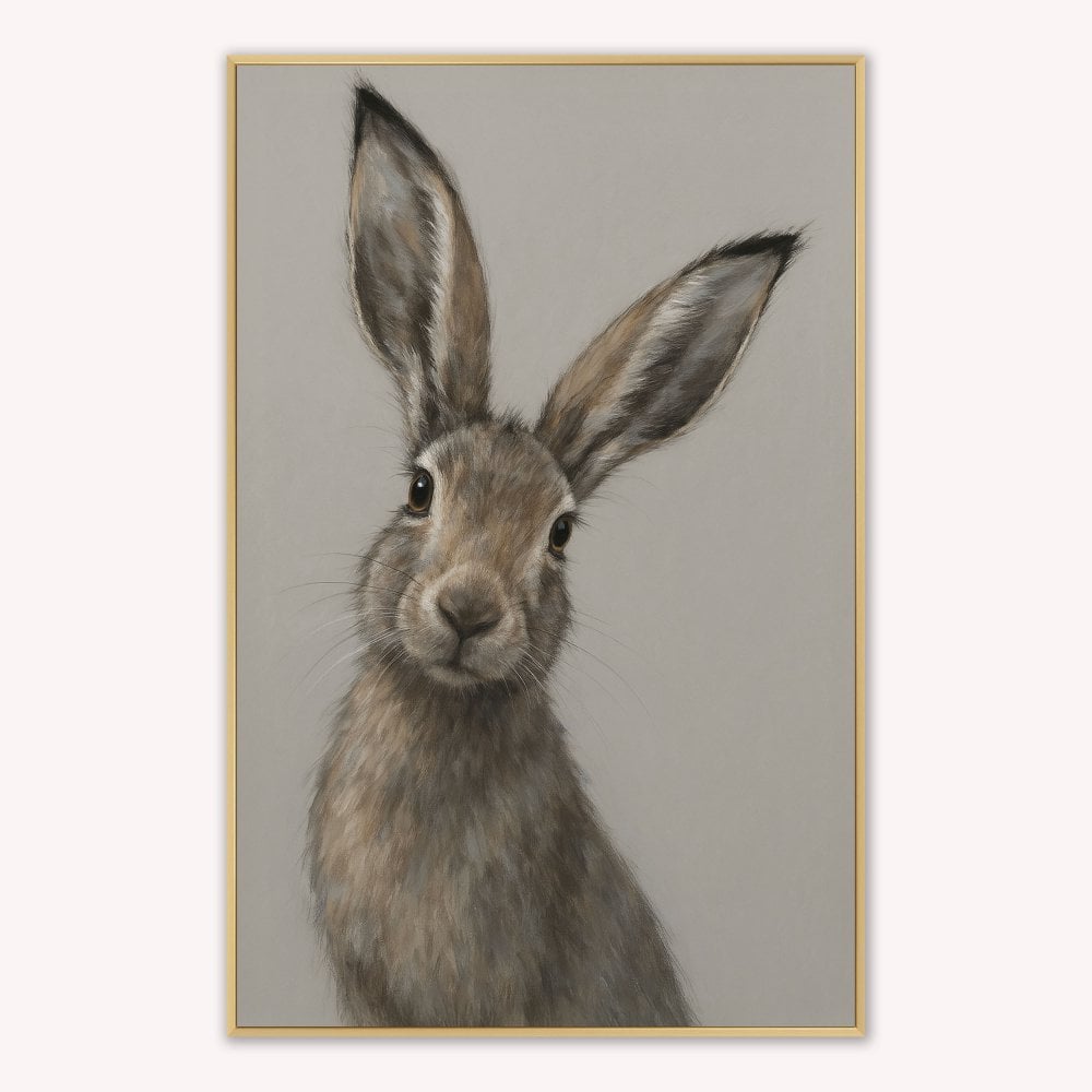 Curious Hare 1 Velvet Canvas Art