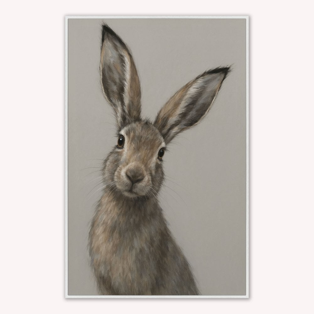 Curious Hare 1 Velvet Canvas Art