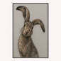 Curious Hare 2 Velvet Canvas Art