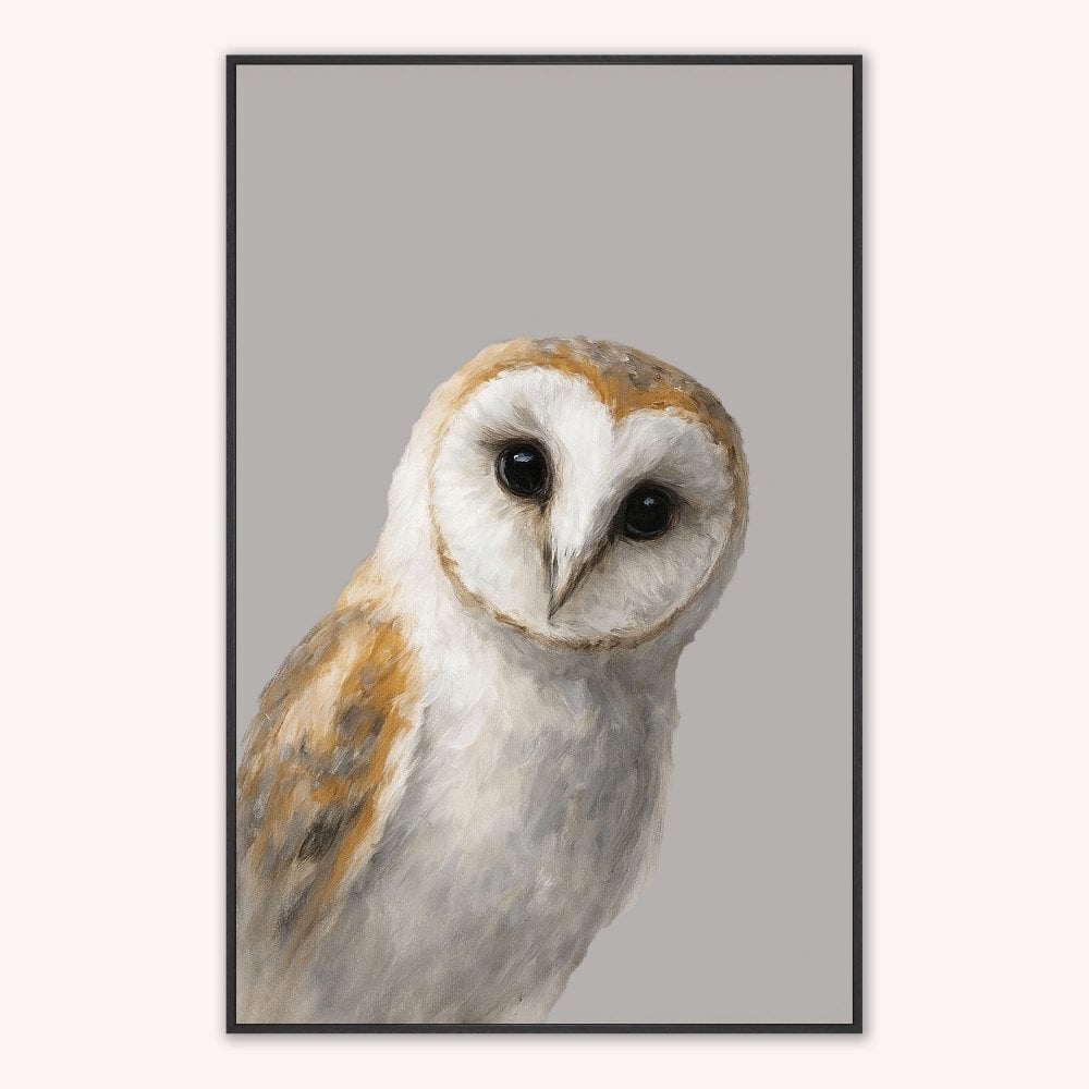 Curious Owl Velvet Canvas Art