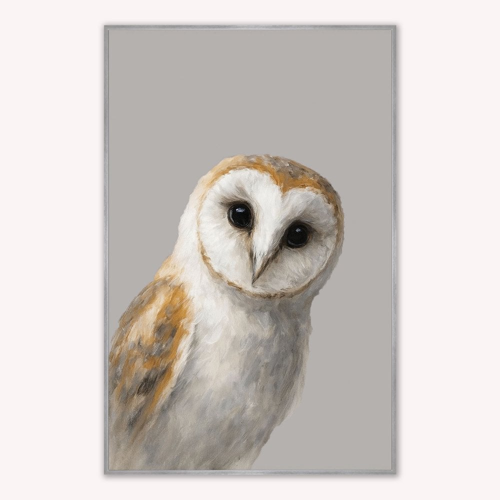 Curious Owl Velvet Canvas Art