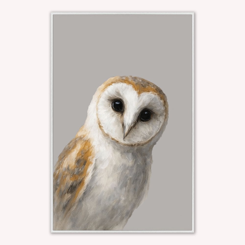 Curious Owl Velvet Canvas Art