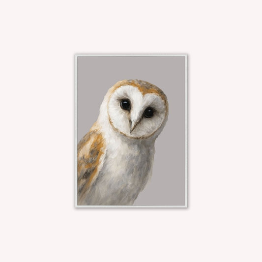Curious Owl Velvet Canvas Art