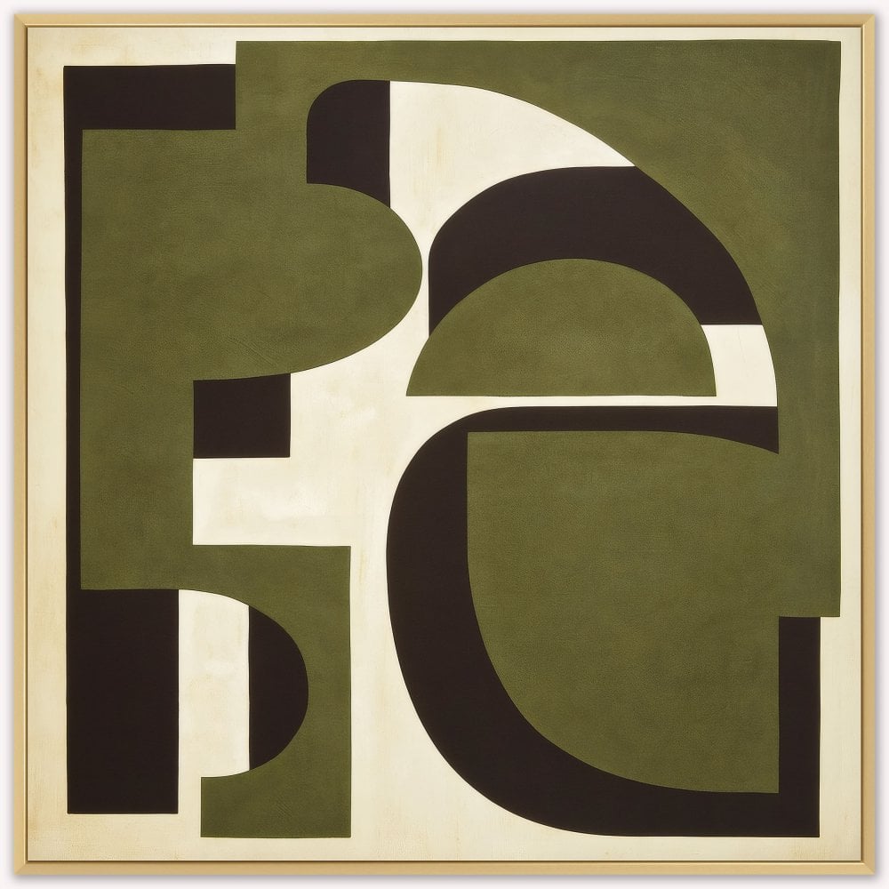 Matcha Haze 1 Framed Canvas Art