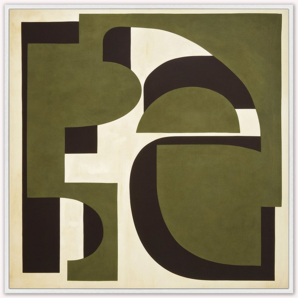 Matcha Haze 1 Framed Canvas Art
